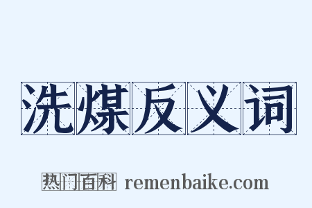 洗煤反义词是什么意思的图片